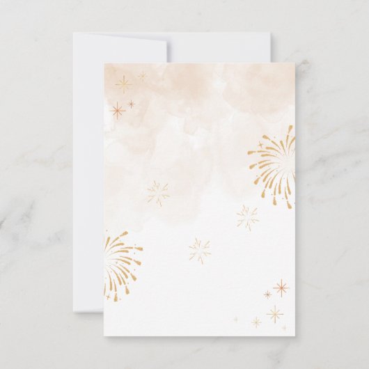 Festive New Year's Eve Party Invitation 招待状 (裏面)