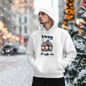 Festive Nordic Gnome Trio with Candles and Winter  パーカ