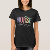 Festive Nurse Lights Christmas Cute  T Shirt Tシャツ (正面)