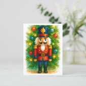 Festive Nutcracker Christmas Postcard シーズンポストカード (スタンド正面)