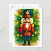 Festive Nutcracker Christmas Postcard シーズンポストカード (正面/裏面)