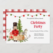 Festive Nutcracker Holiday Christmas Party 招待状 (正面/裏面)