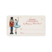 Festive Nutcracker Merry Christmas To From Labels ラベル (正面)