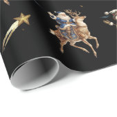 Festive Nutcracker Santa Shooting Star ラッピングペーパー (ロールコーナー)