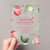 Festive Ornament Exchange Christmas アクリル招待状 (インサイチュ (ポータブル))