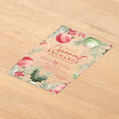 Festive Ornament Exchange Christmas アクリル招待状 (レイダウン)