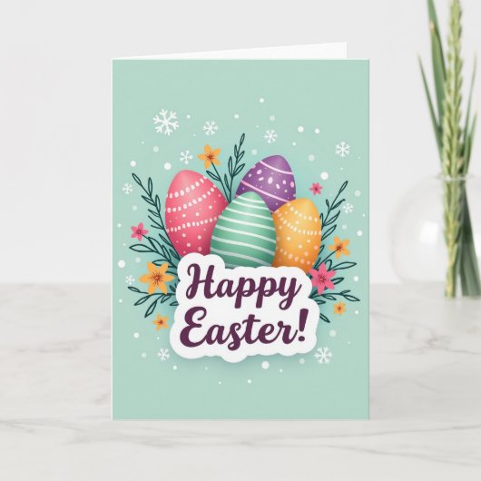 Festive Painted Shapes Greeting Card カード (正面)