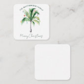 Festive Palm Tree Holiday Merry Christmas ノートカード (正面/裏面)