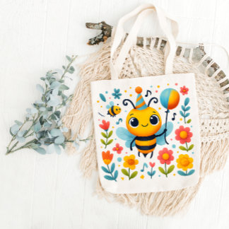Festive Party Bee Tote Bag トートバッグ