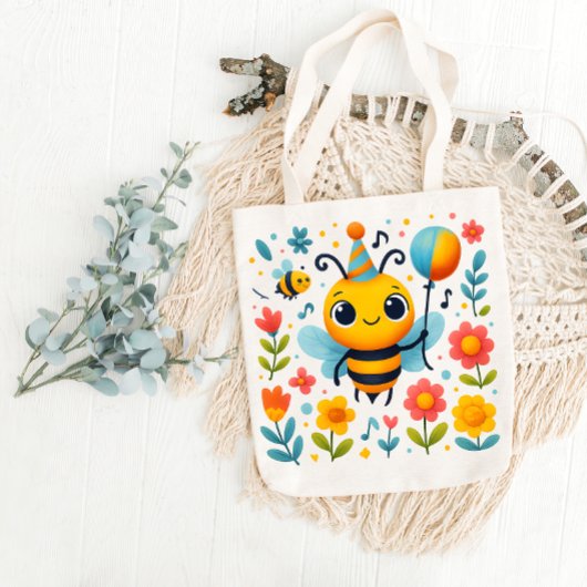 Festive Party Bee Tote Bag トートバッグ