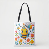 Festive Party Bee Tote Bag トートバッグ (正面)