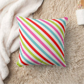 Festive Pattern – Retro Holiday Stripes クッション (ブランケット)