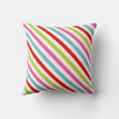 Festive Pattern – Retro Holiday Stripes クッション (裏面)