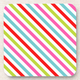 Festive Pattern – Retro Holiday Stripes コースター