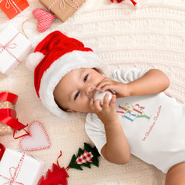 Festive Personlised Merry Bright ベビーボディスーツ