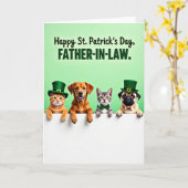 Festive Pets Family St Patricks Card カード (黄色い花)