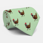 Festive Pheasant Christmas Tie, unique design      ネクタイ (ロール)