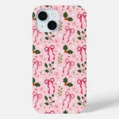 Festive Pink Bow Phone Case Case-Mate iPhoneケース (裏面)