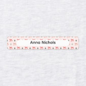 Festive Pink Christmas Patterns Name Labels ラベル (デザイン2)