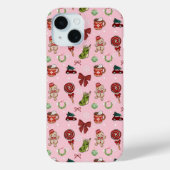 Festive Pink Gingerbread Christmas Phone Case Case-Mate iPhoneケース (裏面)