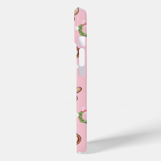 Festive Pink Gingerbread Holiday Phone Case Case-Mate iPhoneケース (裏面 / 左)