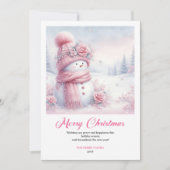 Festive Pinkmas Download Winter Scene Christmas シーズンカード (正面)