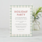 Festive Plaid Holiday Party Invitation 招待状 (スタンド正面)