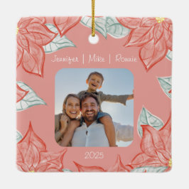 Festive Poinsettia Ornament  セラミックオーナメント