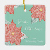 Festive Poinsettia Ornament  セラミックオーナメント (正面)