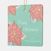 Festive Poinsettia Ornament  セラミックオーナメント (左)