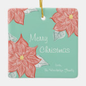 Festive Poinsettia Ornament  セラミックオーナメント (正面)