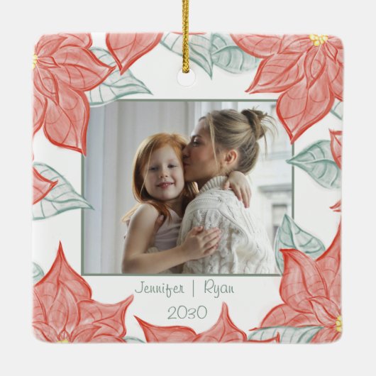 Festive Poinsettia Ornament セラミックオーナメント (裏面)