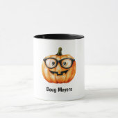 Festive Pumpkin Halloween Personalized Name マグカップ (中央)