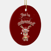 Festive Pun Ornament - Adorable Holiday Design セラミックオーナメント (右)