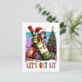 Festive Pup  ポストカード (スタンド正面)