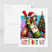 Festive Pup  ポストカード (正面/裏面)