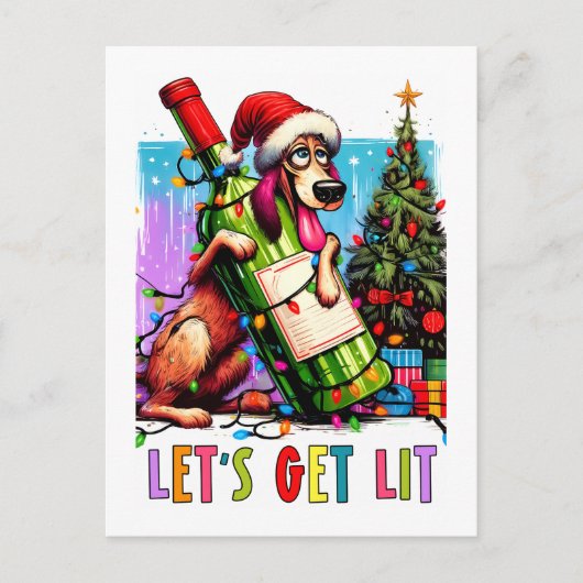 Festive Pup  ポストカード (正面)