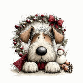 Festive Pup & Wreath シーズンカード