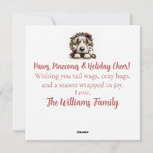 Festive Pup & Wreath シーズンカード (裏面)