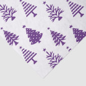 Festive Purple and White Christmas Tree Pattern 薄葉紙 (詳細)