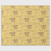 Festive Purple Christmas Typography  ラッピングペーパー (フラット)