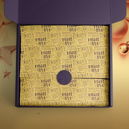 Festive Purple Christmas Typography  薄葉紙