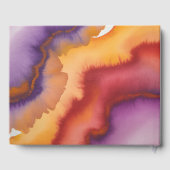 Festive Purple Orange and Red Roses Wedding ゲストブック (裏面)