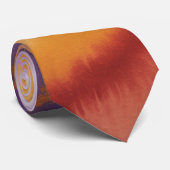 Festive Purple Orange and Red Roses Wedding ネクタイ (ロール)