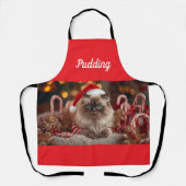 Festive Ragdoll Cat Christmas Personalized  エプロン (正面)