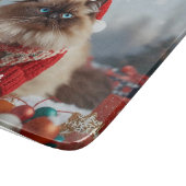 Festive Ragdoll Cat Christmas Personalized  カッティングボード (角)