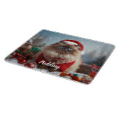 Festive Ragdoll Cat Christmas Personalized  カッティングボード (角)