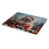 Festive Ragdoll Cat Christmas Personalized  カッティングボード (角)