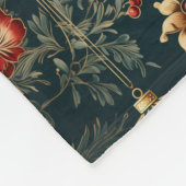 Festive red and gold luxury baubles blanket custom フリースブランケット (角)