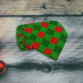 Festive Red and Green Christmas Argyle Pattern ネクタイ